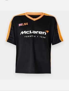 Hollister McLaren F1 Lando Norris LN4 Jersey Shirt Black Orange Mens L